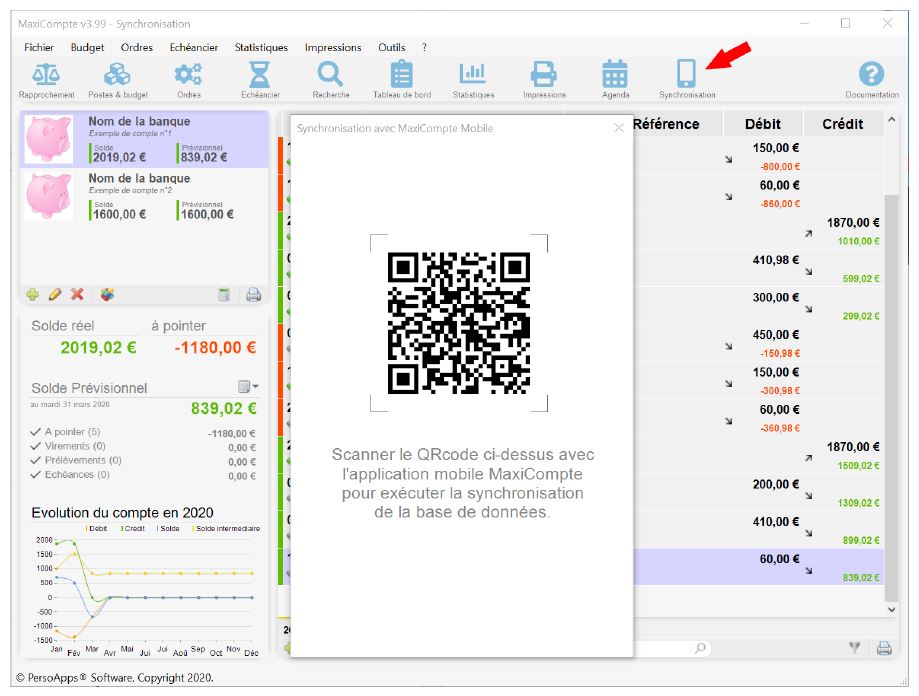 Carnet d'adresses  PersoApps Calendrier - Logiciel de gestion de